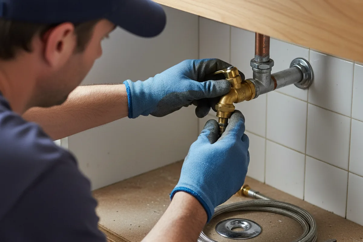 Shutoff valve and fitting work during Emergency Plumbing in Saint Johnsville